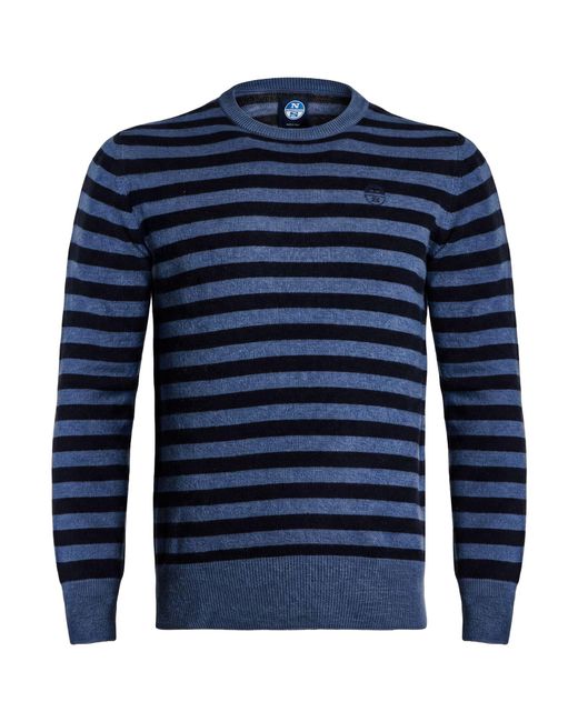 North Sails Blue Sweater Wool, Polyamide for men