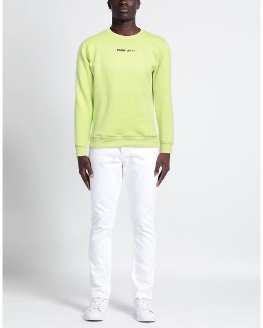 Parkoat Yellow Sweatshirt Cotton, Polyester for men