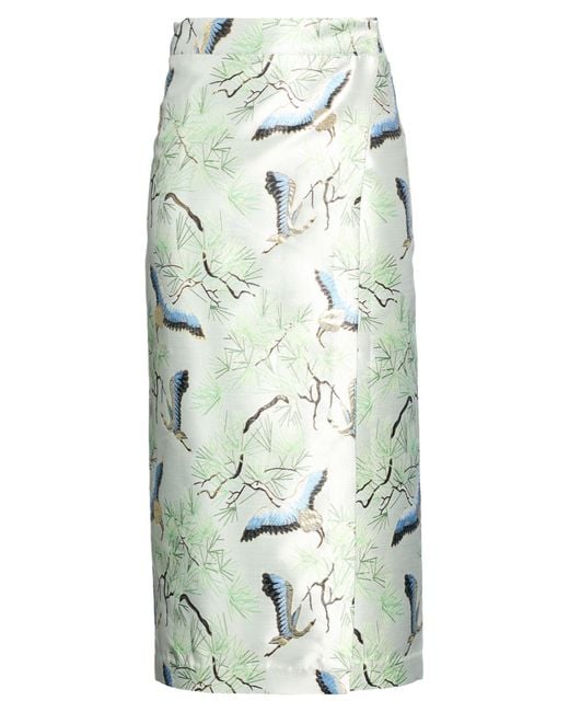 WEILI ZHENG Green Maxi Skirts