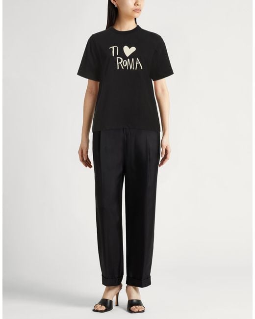 Alysi Black T-Shirt Cotton