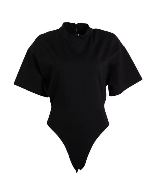 David Koma Black Bodysuit Viscose, Polyamide, Elastane