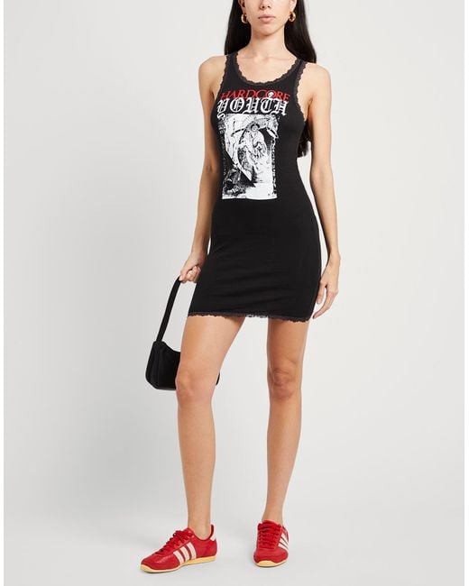 Aries Black Mini Dress Cotton