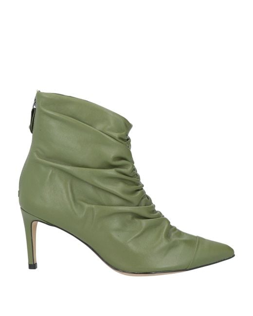 Miss Unique Green Ankle Boots