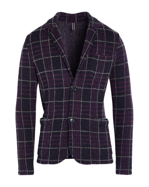 L.b.m. 1911 Blue Blazer Wool, Acrylic, Polyamide for men