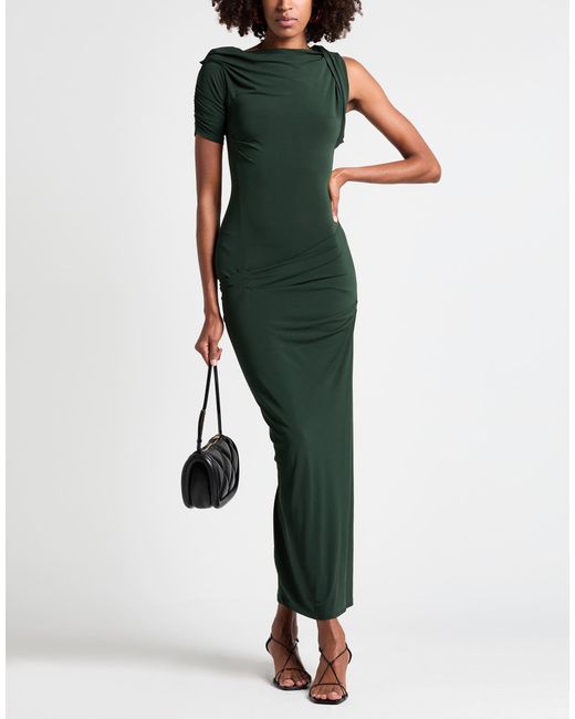 Jacquemus Green Maxi Dress Viscose, Polyester, Elastane