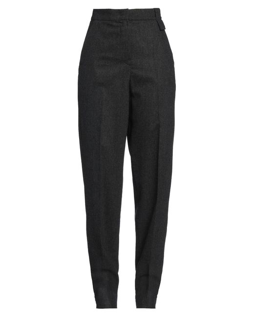 Emporio Armani Black Charcoal Pants Virgin Wool, Cashmere, Elastane