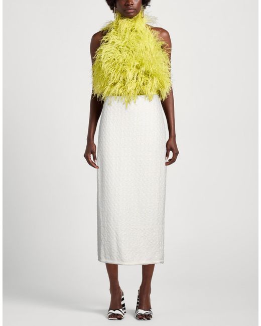 ROTATE BIRGER CHRISTENSEN White Midi Skirt