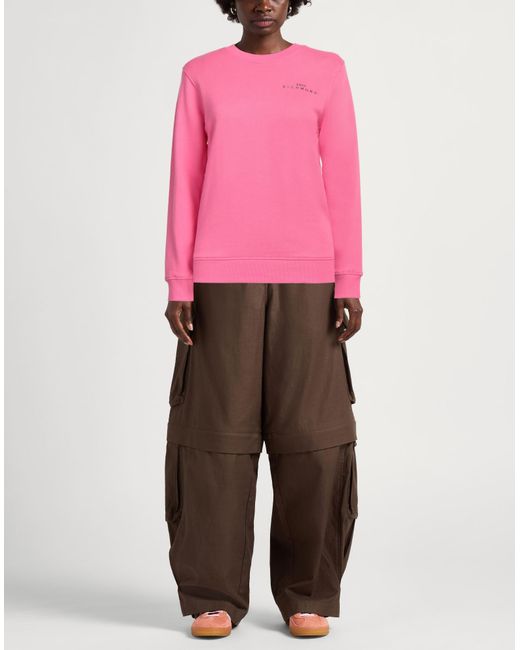 John Richmond Pink Fuchsia Sweatshirt Cotton