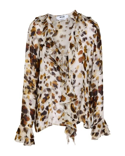 MSGM Gray Shirt Viscose