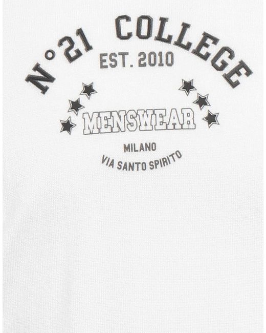 N°21 White Sweater Cotton, Elastane for men