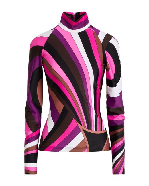 Emilio Pucci Pink Fuchsia Top Polyamide, Elastane