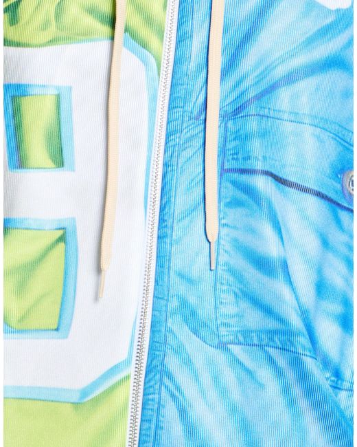 PDF Blue Jacket Polyester, Elastane for men