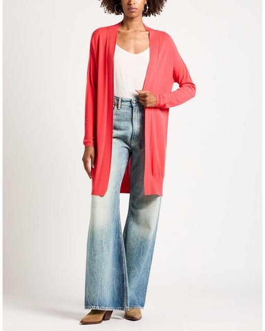 Kontatto Red Cardigan Viscose, Polyester
