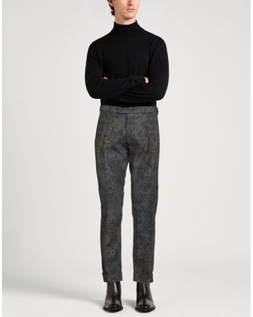 Messagerie Gray Patrizio Piscaglia Charcoal Pants Wool, Polyester for men