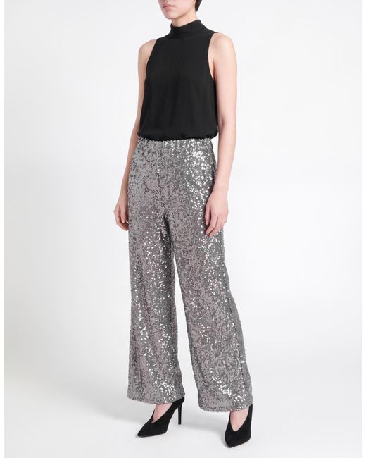 Manila Grace Gray Pants Polyester, Elastane