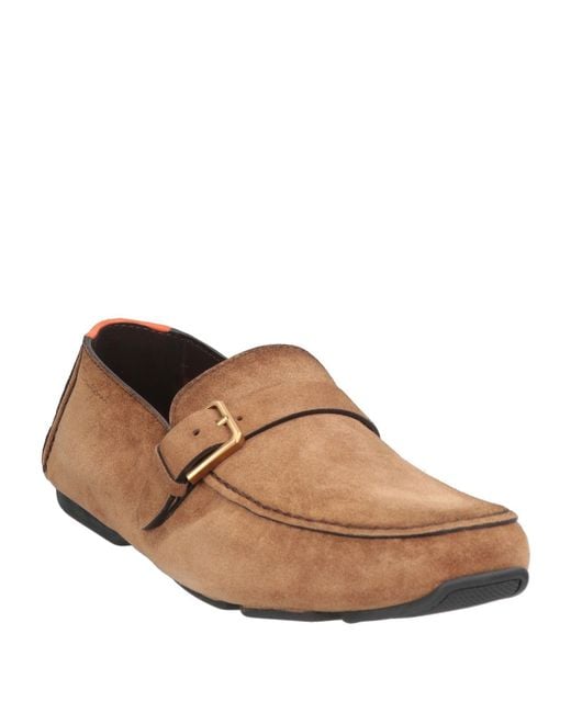 Santoni Brown Loafers for men