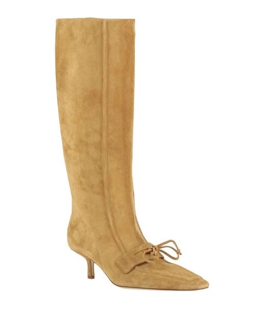 Burberry White Mustard Boot Leather