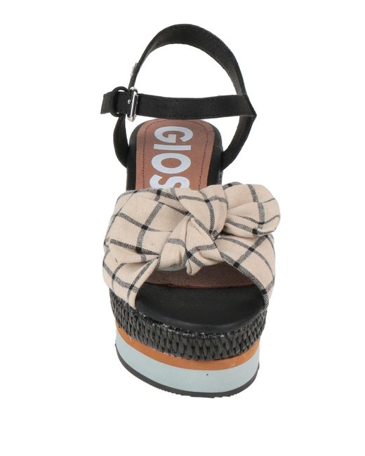 Gioseppo Black Espadrilles Textile Fibers, Leather