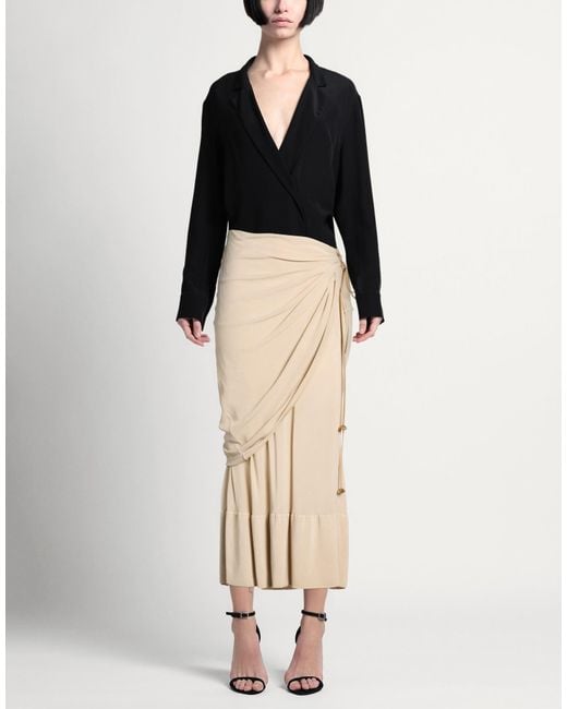 Quira Natural Maxi Skirt Silk