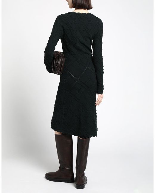Burberry Black Wool-Blend Flared Knit Dress