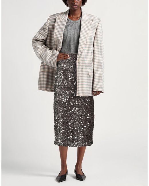 Dixie Gray Midi Skirt Polyester