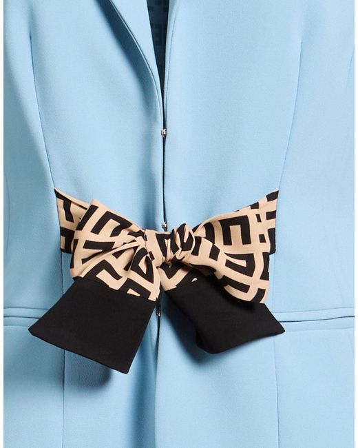 Elisabetta Franchi Blue Blazer Polyester, Elastane