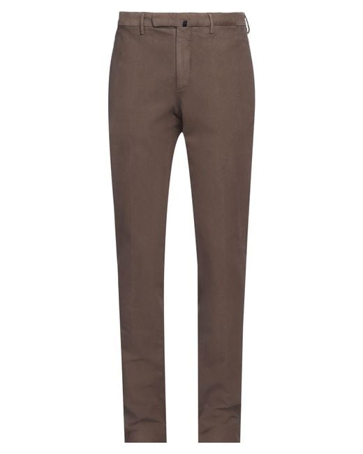 Incotex Brown Pants Cotton, Elastane for men