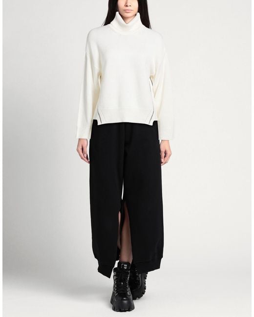 Alpha Studio White Rollkragenpullover
