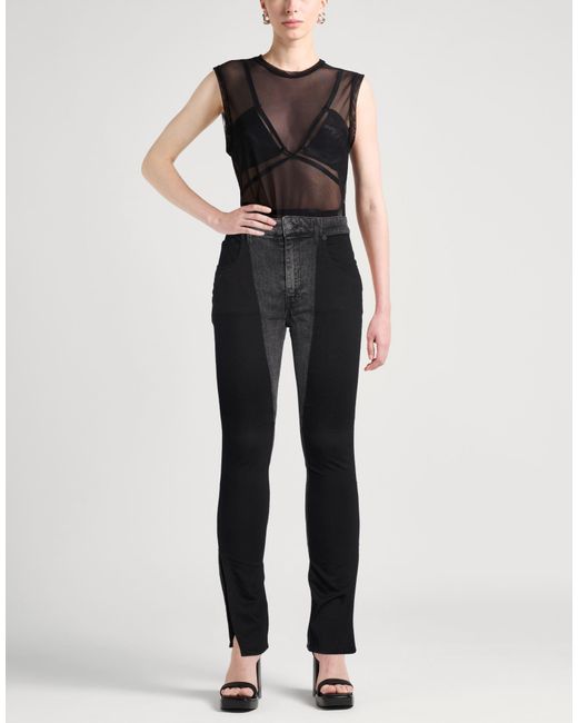 Mugler Black Jeans Cotton, Elastane