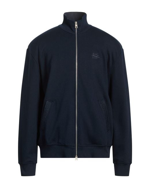 Etro Blue Midnight Sweatshirt Cotton, Nylon for men
