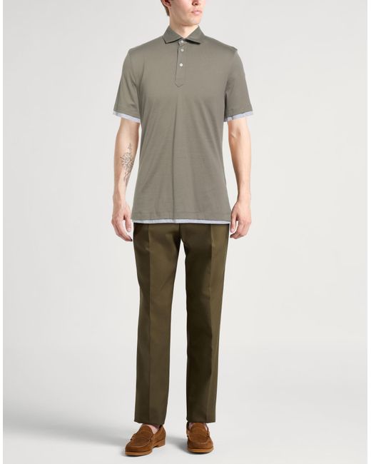 Brunello Cucinelli Poloshirt in Gray für Herren