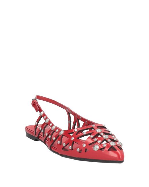Ash Red Ballet Flats