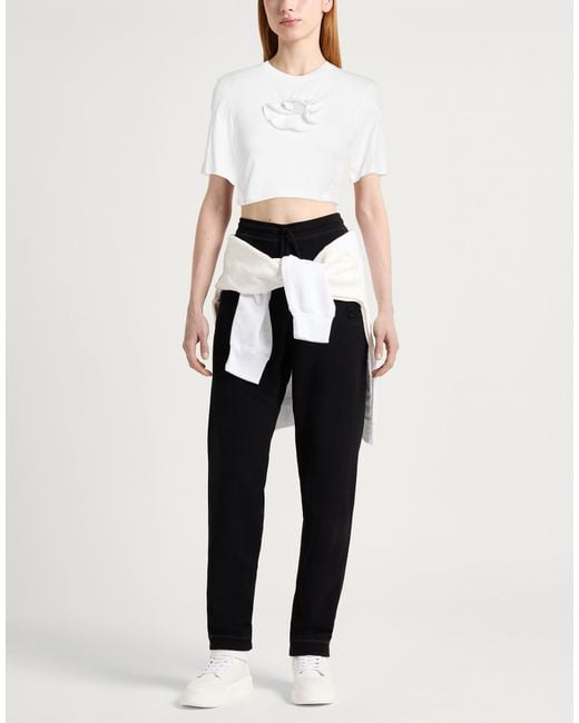 Sandro White T-Shirt Cotton, Elastane