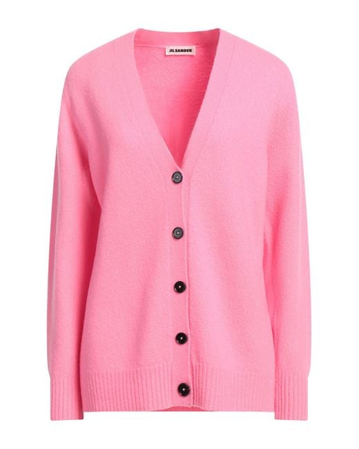 Jil Sander Pink Cardigan Wool