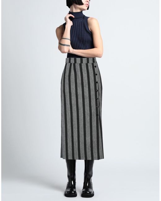 Berwich Gray Midi Skirt