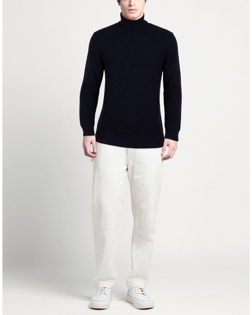 Retois Blue Midnight Turtleneck Wool, Polyamide for men