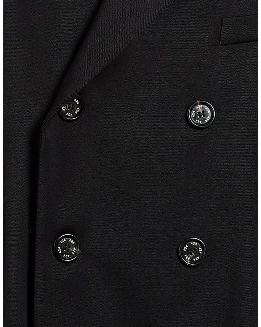 424 Black Coat Virgin Wool for men