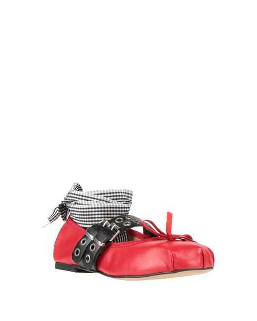 Divine Follie Red Ballet Flats