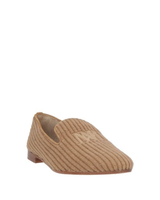 Max Mara Brown Loafers Textile Fibers