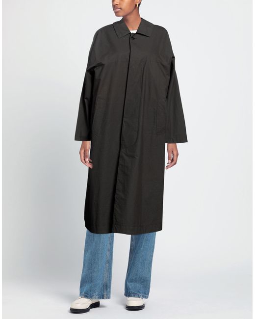 Meta Campania Collective Black Overcoat & Trench Coat