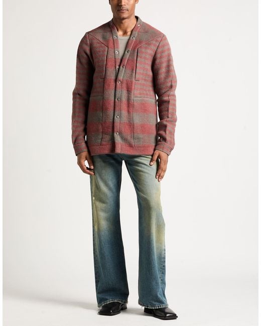 Rick Owens Red Rust Jacket Virgin Wool for men