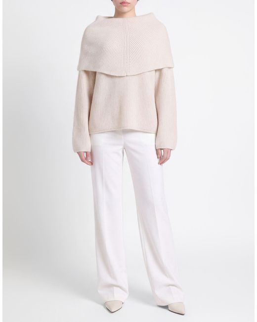 Gentry Portofino Natural Cream Sweater Alpaca Wool, Mohair Wool, Viscose, Polyamide, Polyester