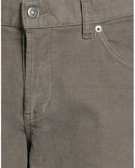 Dondup Brown Khaki Pants Cotton, Elastane for men
