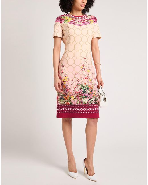 Mary Katrantzou Pink Midi-Kleid