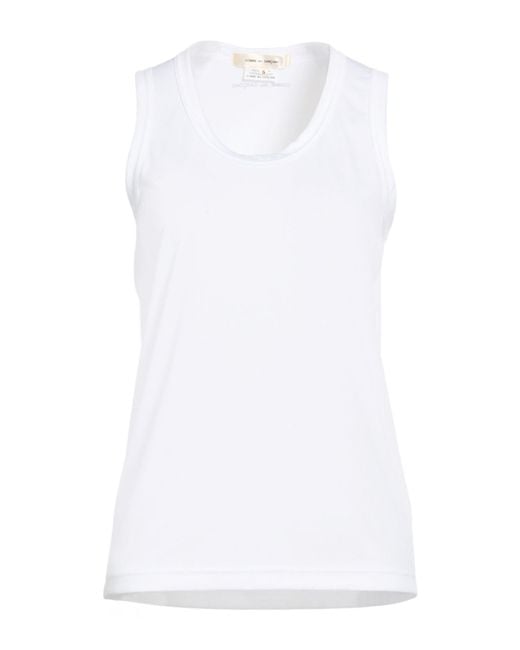 Comme des Garçons White Tank Top Polyester