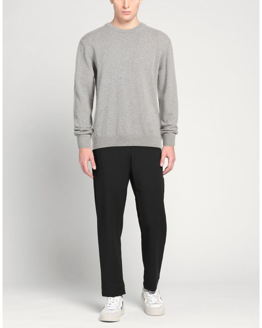 Luigi Borrelli Napoli Gray Light Sweater Merino Wool, Cashmere for men