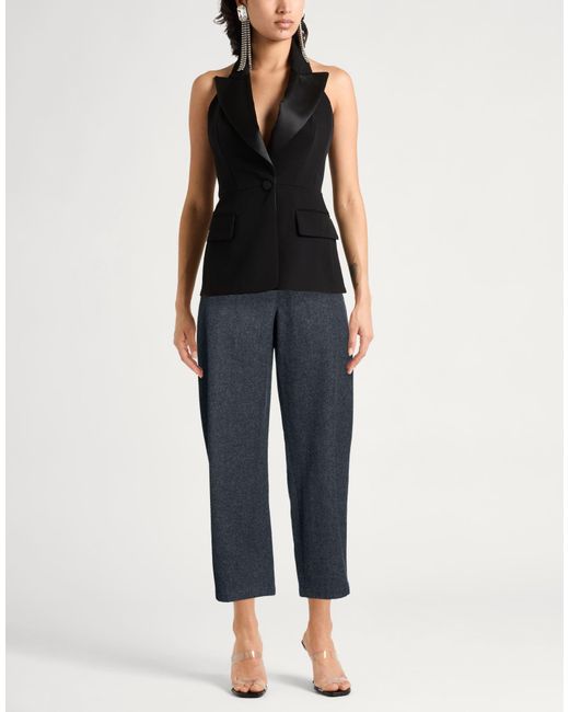 Jil Sander Blue Charcoal Pants Virgin Wool