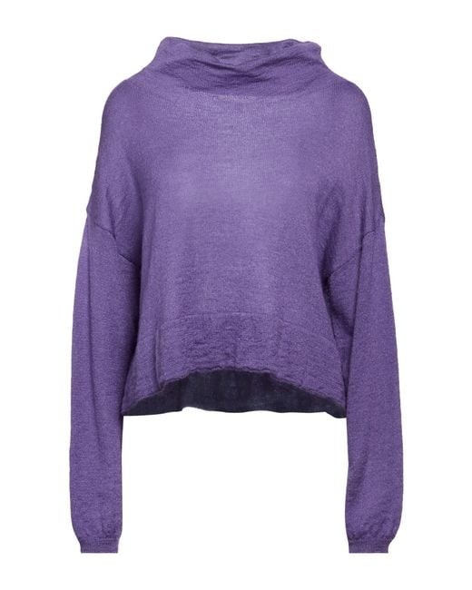 Manila Grace Purple Turtleneck Acrylic, Polyamide, Mohair Wool