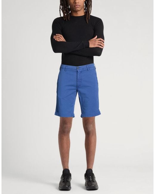 Mason's Blue Shorts & Bermuda Shorts Cotton, Elastane for men