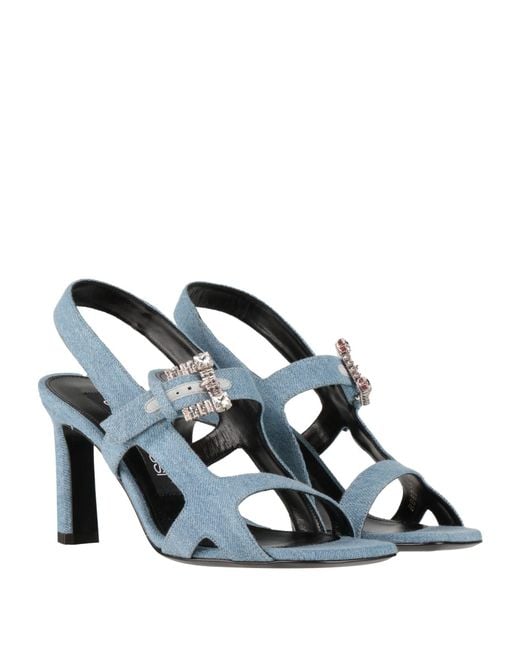 Sergio Rossi White Sandals Textile Fibers